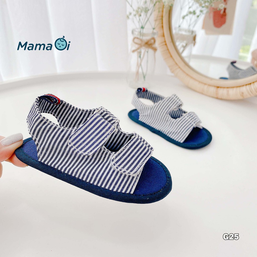 G25 Giày sandal cho bé dép quai hậu tập đi vải xanh nhẹ đáng yêu mềm mại cho bé của Mama ơi - Thời trang cho bé