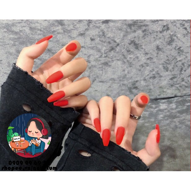 Móng Giả - Nail Dài Đơn Màu [Sẵn Keo - Đóng Hộp 24 Mẫu Đủ Size]