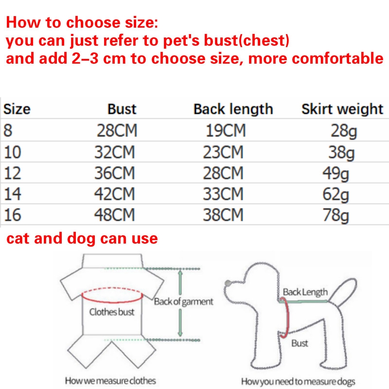 Quần áo thú cưng chó mèo mùa xuân và mùa hè Váy chấm tua rua