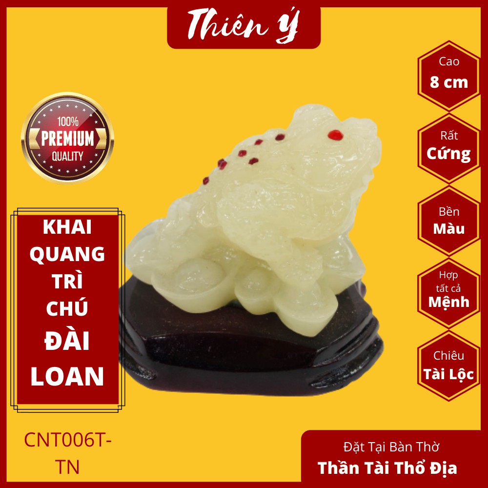 [Hỗ Trợ Khai Quang] Cóc Ngậm Tiền - Thiềm Thừ - Cóc Ba Chân Phong Thủy- cao 8 cm-CNT006T-TN-Đồ Thờ Thiên Ý