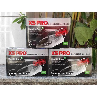 Hộp 50 Khẩu Trang Y Tế 4 Lớp Màu Xám XS PRO Cao Cấp .