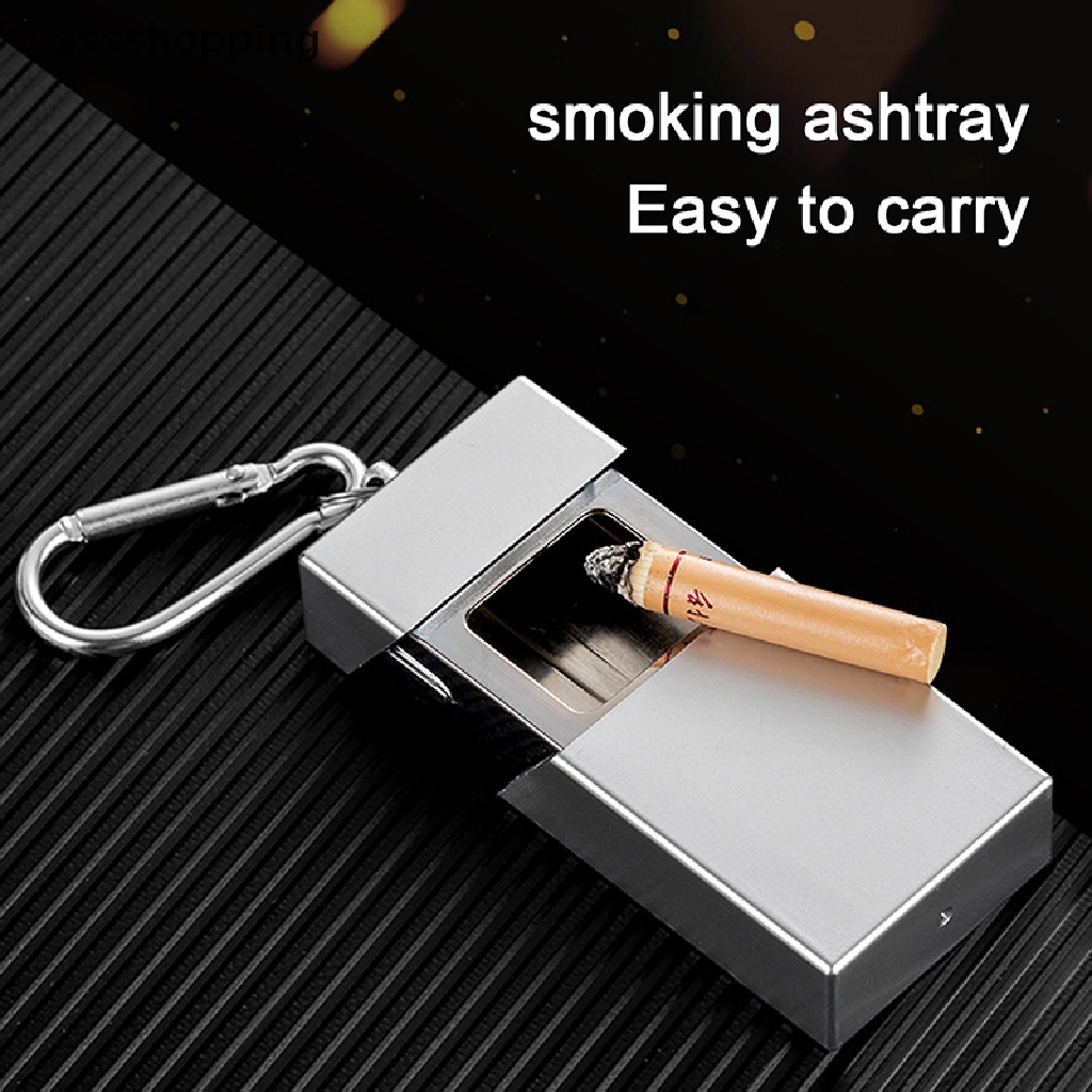 Gạt Tàn Thuốc Mini Bằng Kim Loại Có Móc Khóa Tiện Lợi