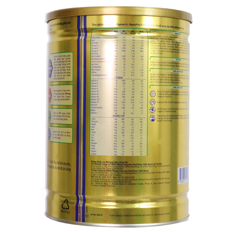 [Chính hãng 100%]Sữa Bột Enfagrow A+ Neuropro 4 Với Dưỡng Chất DHA &amp; MFGM vị không đôỉ – 1.7kg