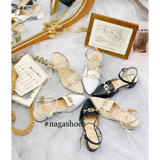 CAO GÓT NAGASHOES MŨI NHỌN KHÓA CHỮ G 4CM NAC148