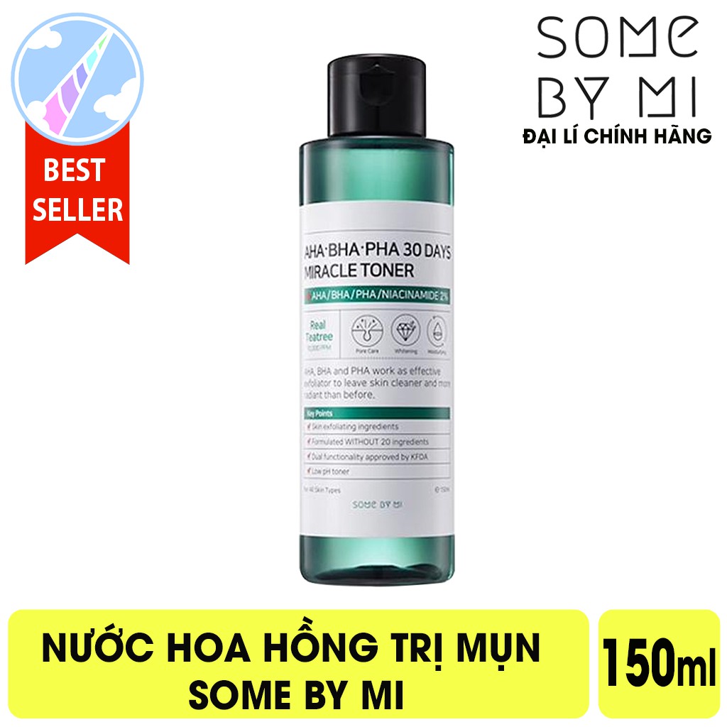 Nước Hoa Hồng Ngừa Mụn Some By Mi Miracle Toner AHA- BHA-PHA 30 Days 150ml