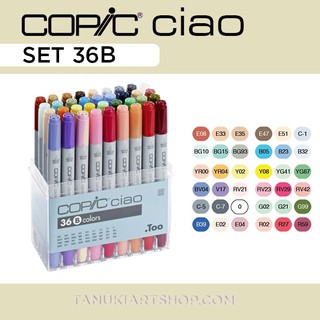 Marker COPIC ciao - Set 36 (A/B/C/D/E)