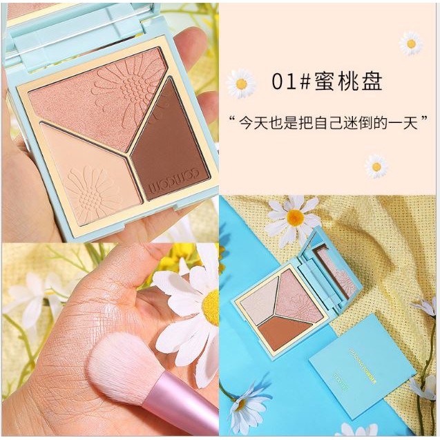 Phấn tạo khối bắt sáng Wodwod Shading Powder 3 ô | BigBuy360 - bigbuy360.vn