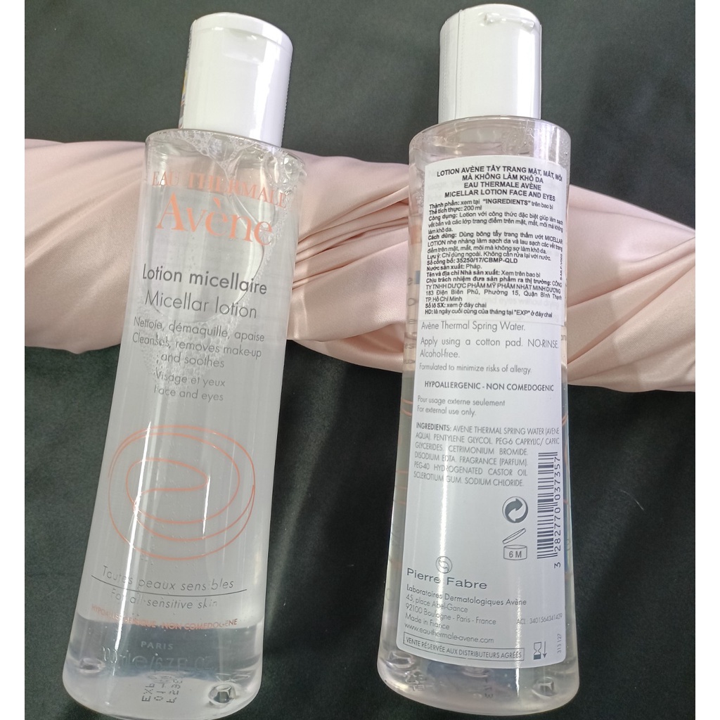 LOTION TẨY TRANG MẶT, MẮT, MÔI EAU THERMALE AVÈNE MICELLAR LOTION FACE AND EYES