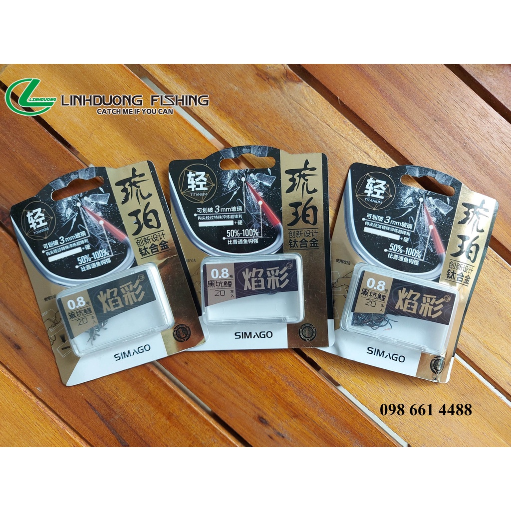 Lưỡi câu cá titan không nghạnh Simago.