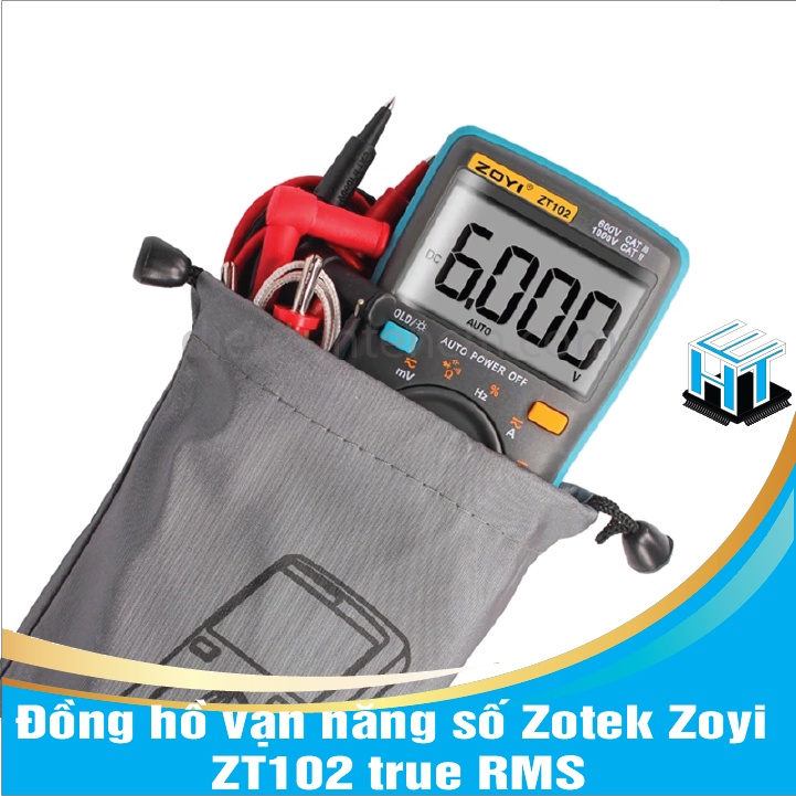 ĐỒNG HỒ VẠN NĂNG SỐ ZOTEK ZOYI ZT102 TRUE RMS bảo hành 12 tháng