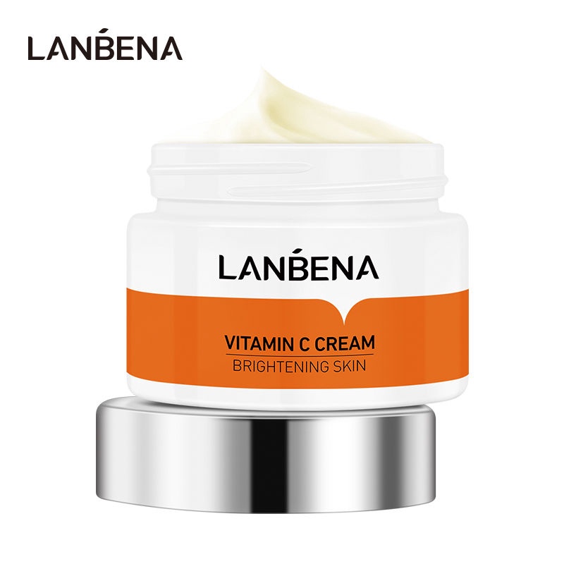 LANBENA Vitamin C Whitening Face Cream Nourish Brighten Remove Freckle Anti Aging Refreshing Not Greasy 50g