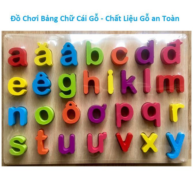Bảng Chữ Cái Nổi Tiếng Việt 20x30cm Vừa Học Vừa Chơi Cho Bế