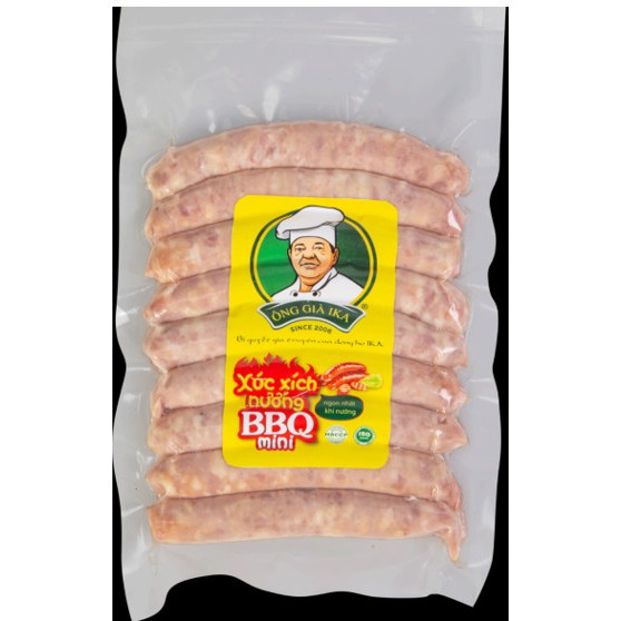 Xúc xích Nướng BBQ mini 300g Ông già Ika