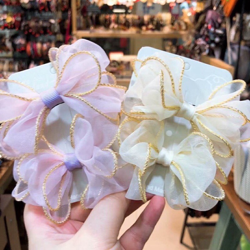 3m ruy băng voan bèo viền kim tuyến rộng 5.5cm đến 6cm