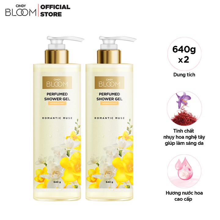 Combo 2 Sữa Tắm Nước Hoa Cindy Bloom Romantic Muse 640g/chai | WebRaoVat - webraovat.net.vn