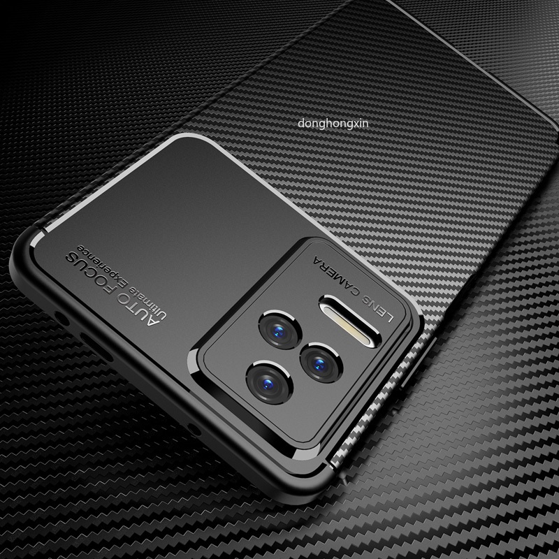 Ốp Điện Thoại Silicon Mềm Kết Cấu Sợi Carbon Chống Sốc Sang Trọng Cho Xiaomi Redmi K50 Pro K40S K50