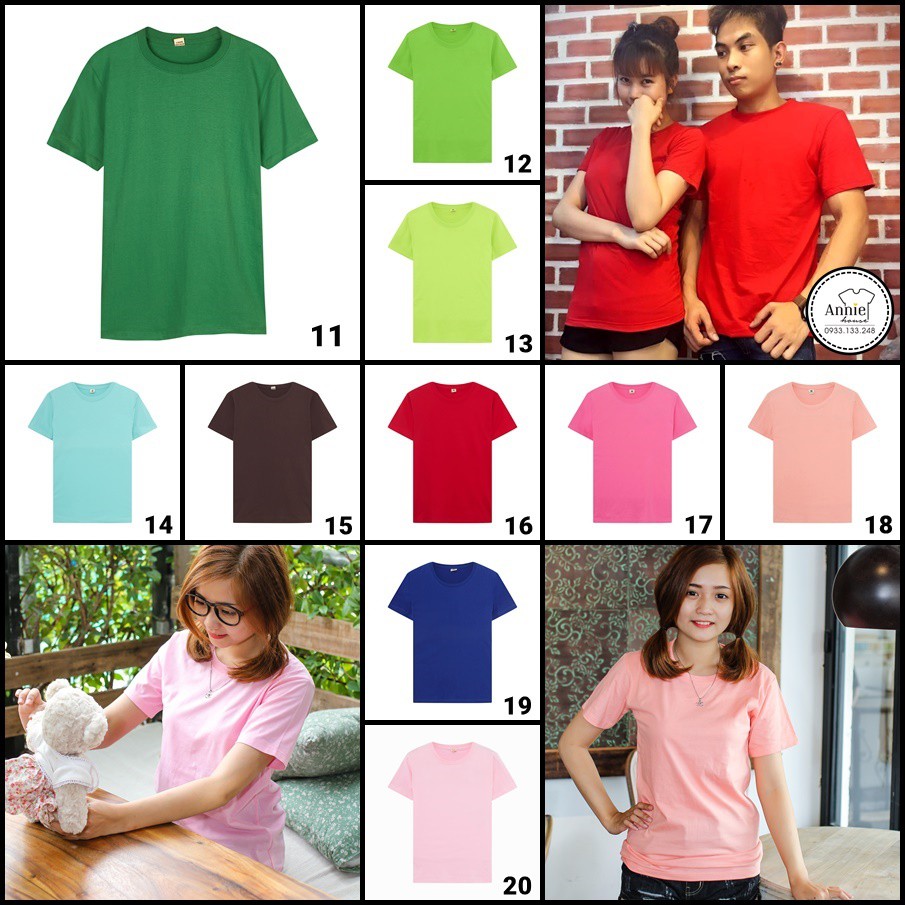 Áo thun trơn phom suông Thái Lan AT011 - AT020, unisex Nam Nữ | Shopee Việt Nam