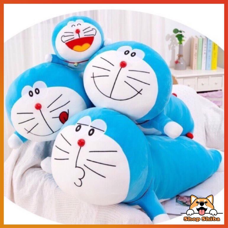 Gấu Bông Doraemon Ôm Dễ Thương 60cm - 100cm Vải Nhung Mềm Mịn