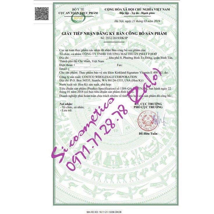 Viên uống Vitamin E 400 IU 500 Viên Kirkland