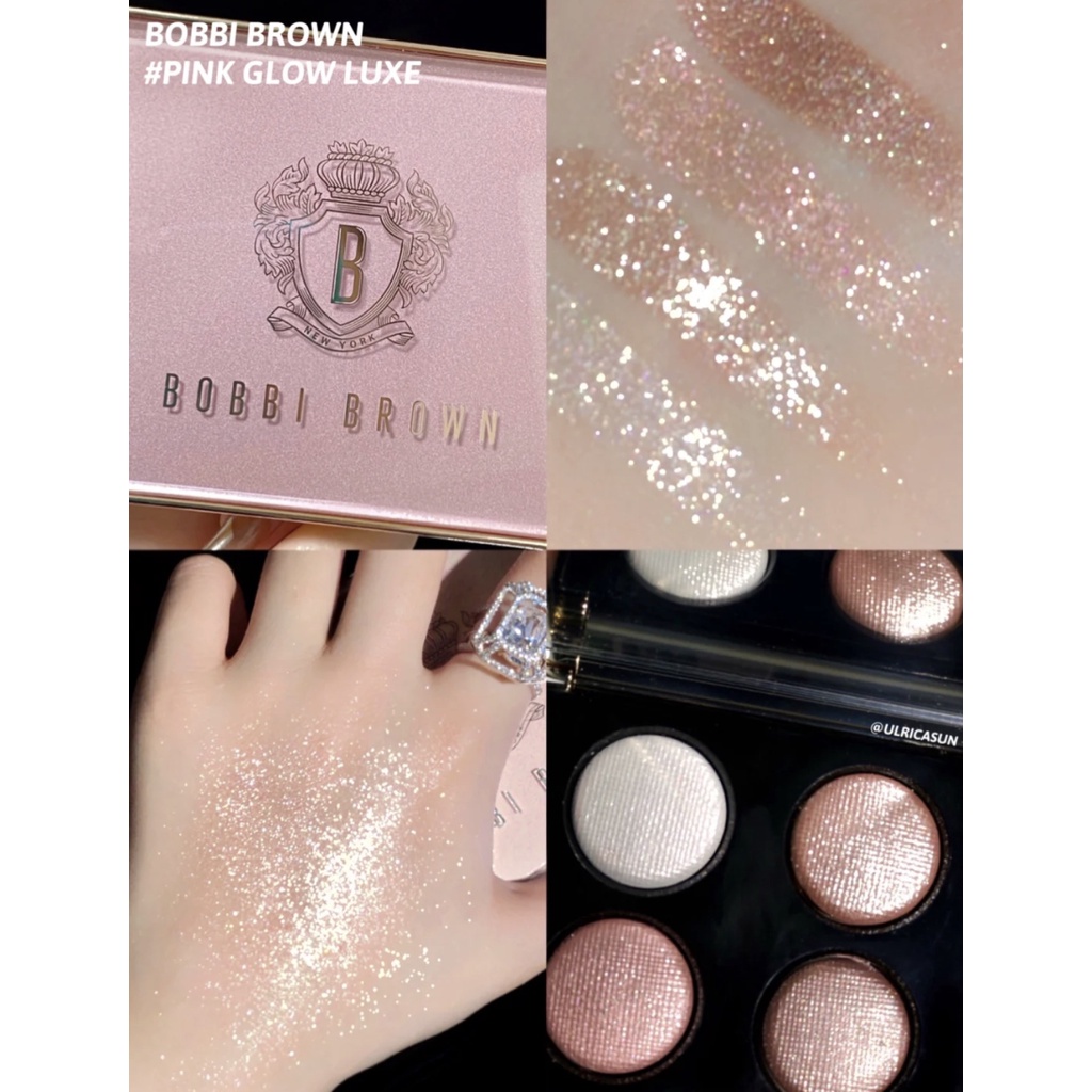 Phấn nhũ trang điểm bốn ô BOBBI BROWN nhiều màu lấp lánh tùy chọn