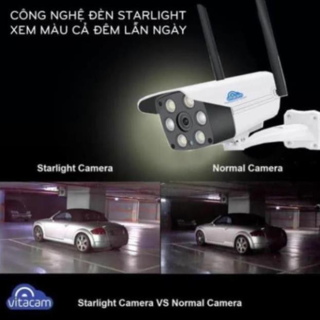 Camera Vitacam VB1088 - 2.0Mpx Full HD 1080P - Ngoài Trời - Đèn Starlight Quan Sát Màu Đêm - Bảo Hành Chính Hãng 2 Năm.