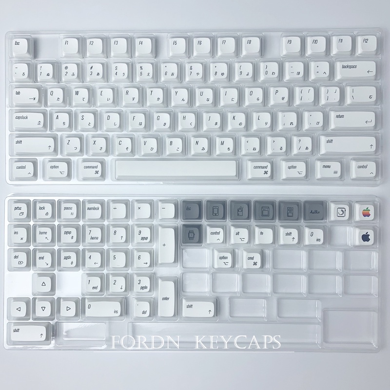 PBT Keycap XDA Cấu hình Hyper White Nhật Bản Dye Thăng hoa Bàn phím cơ học Keycap 124 Phím