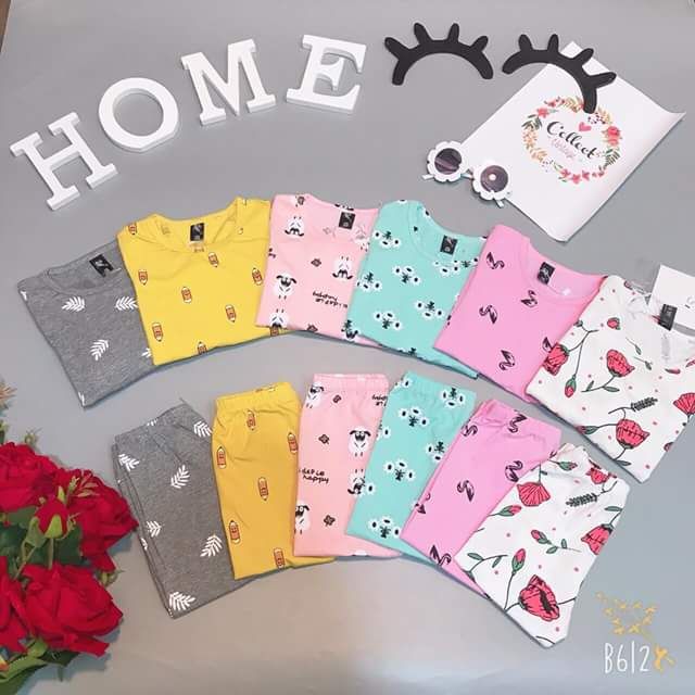 Bộ cotton bé gái