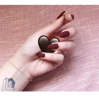 Bộ 24 Móng Tay Giả Nâu Nhám Nhọn (kèm keo)