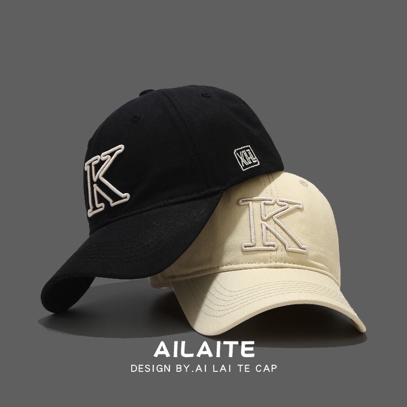 Mũ Lưỡi Trai Mềm Thêu Chữ K Phong Cách Hàn Quốc