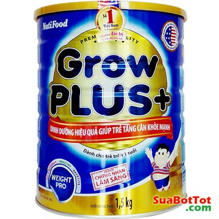 Sữa bột NutiFood Grow PLUS Xanh 1,5kg (cho bé 1-10 tuổi)