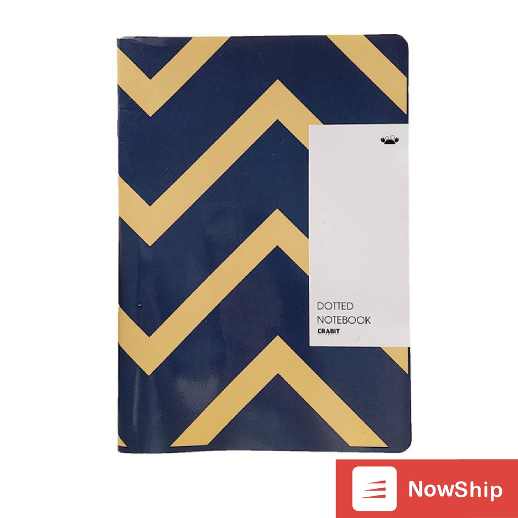 [Mã SKAMA8 giảm 8% tối đa 50K đơn 300K] Vở Crabit Dotted Notebook - Vở kẻ chấm bi - Xanh biển vàng (1618)