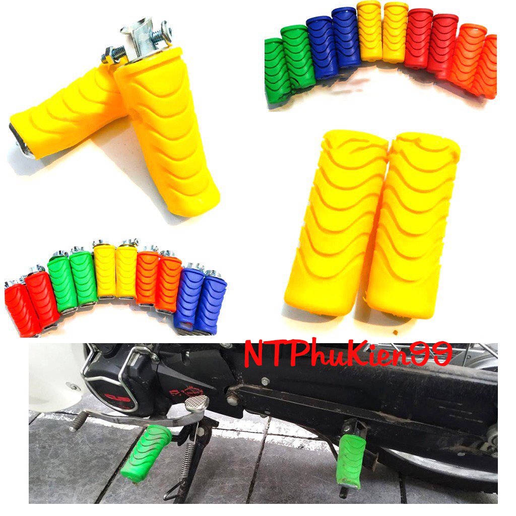 Cao Su Để Chân -Gác Chân Màu Trước Sau Wave 50cc-100-110- 2006-2021