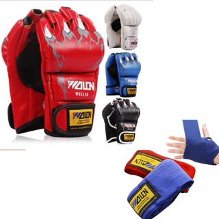 Combo Găng Đấm Bốc Boxing MMA Walon Hở Ngón - Băng Đa Boxing MMACuốn Tay Walon Chính Hãng
