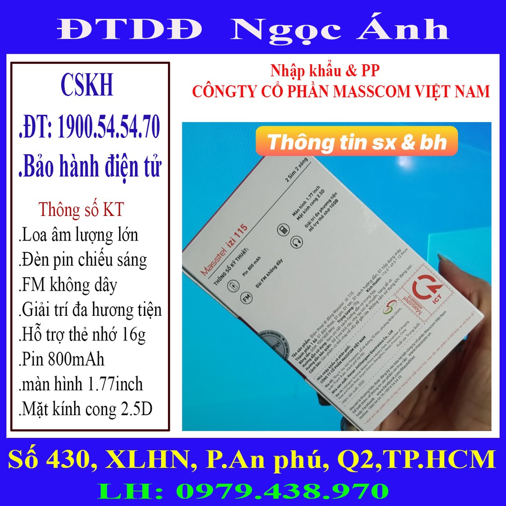 NaShop - Điện Thoại Masstel IZI115 - PIN NOKIA BL4C,PIN NOKIA BL5C