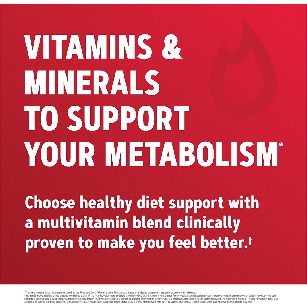 GNC Mega Men Energy And Metabolism - Viên uống giúp tăng năng lượng và tăng cường trao đổi chất cho nam giới 180 viên