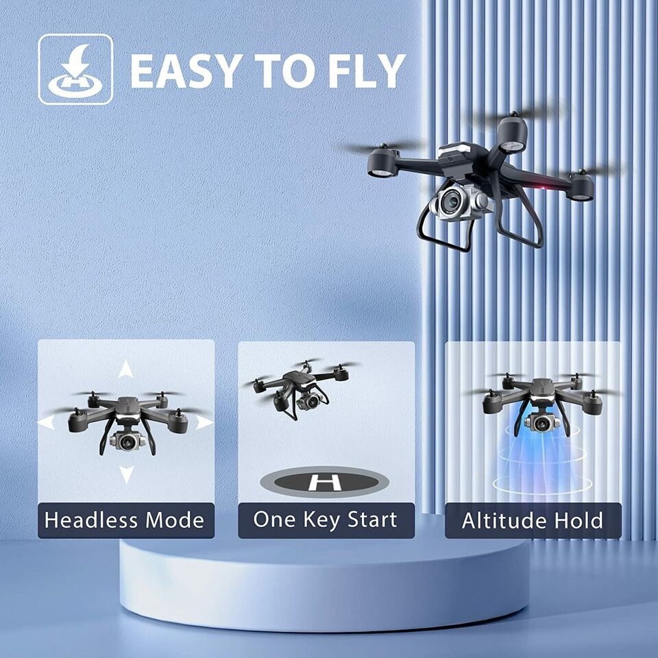 Fly cam mini giá rẻ, Drone, Máy bay điều khiển từ xa - plycam 4 đông cơ sư dụng chất liệu nhựa ABS bền bỉ