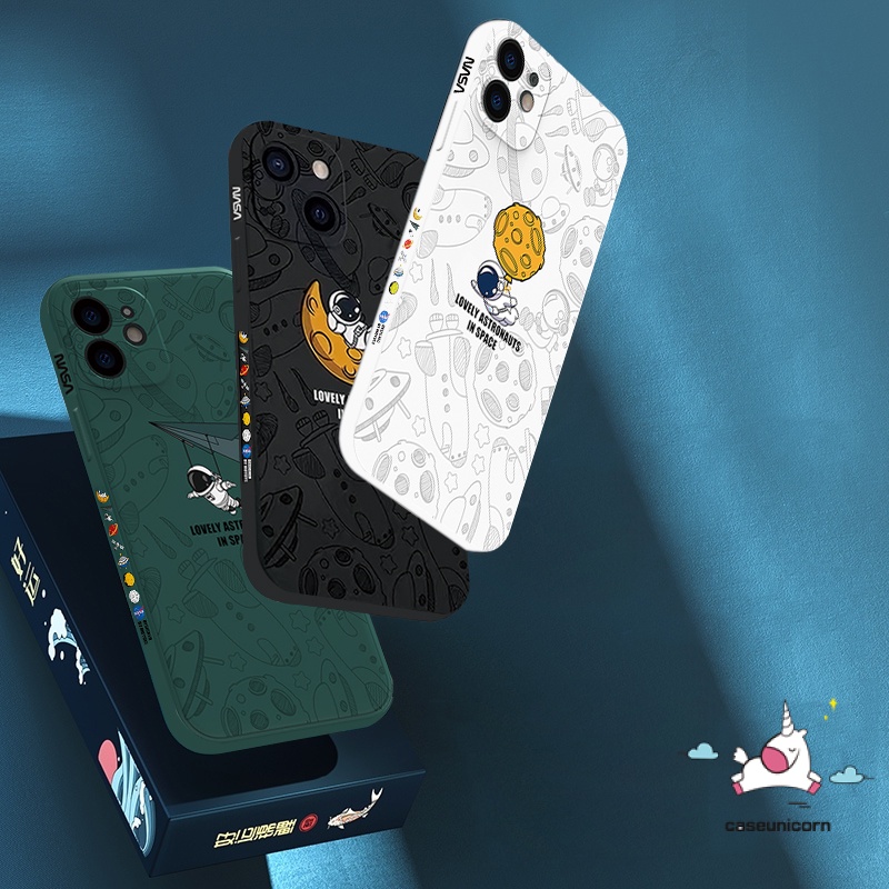 Ốp điện thoại chống rơi in NASA thích hợp cho iPhone 7 plus 8 plus X XR XS Max 6 6s plus 11 12 13 pro max SE 2020