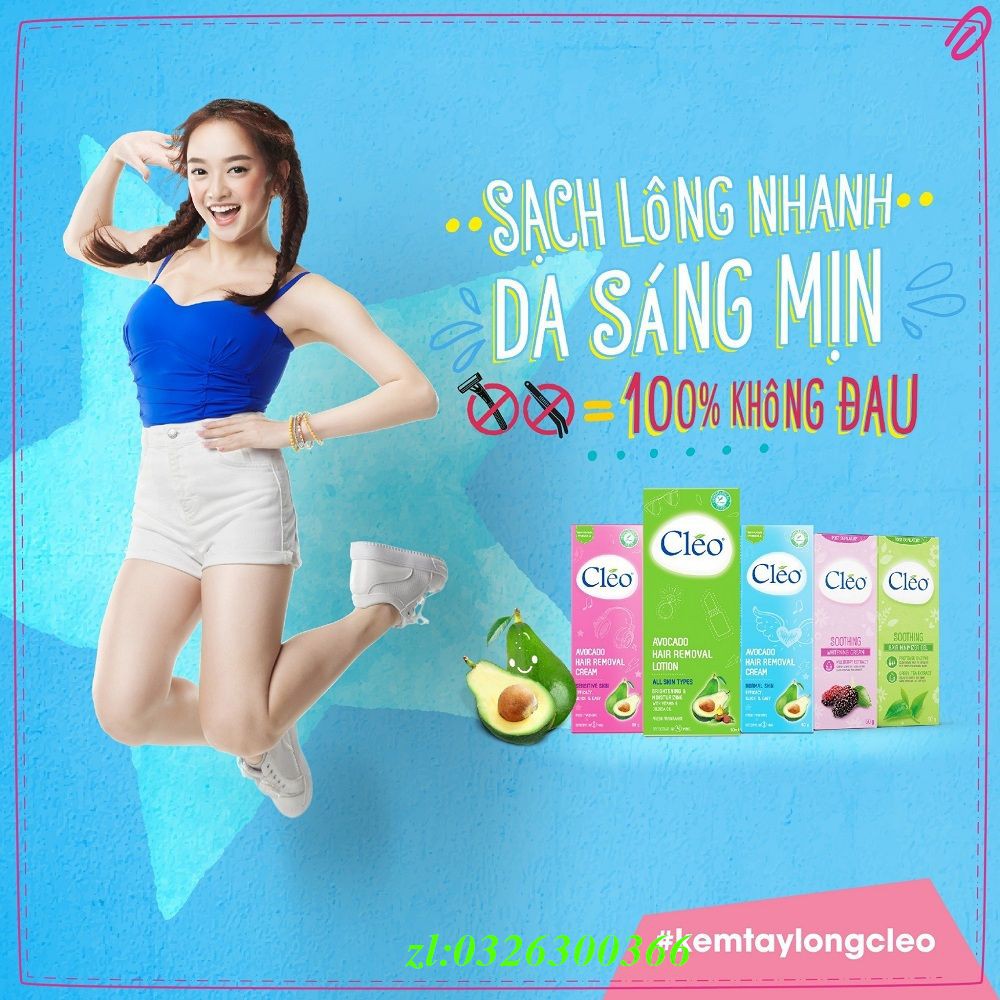 Kem Tẩy Lông 50g Cleo Có 2 Lựa chọn Da Nhạy Cảm Và Da Thường Avocado Hair Removal Cream Sensitive Skin | BigBuy360 - bigbuy360.vn