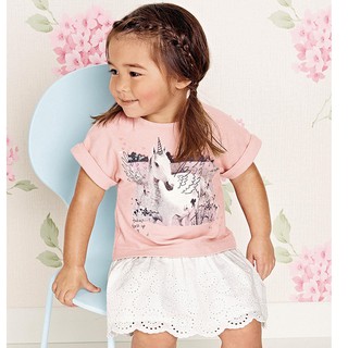 Mã S0729 váy hè bé gái phối thân áo ngựa pony và tùng váy trắng xin xắn của Little maven