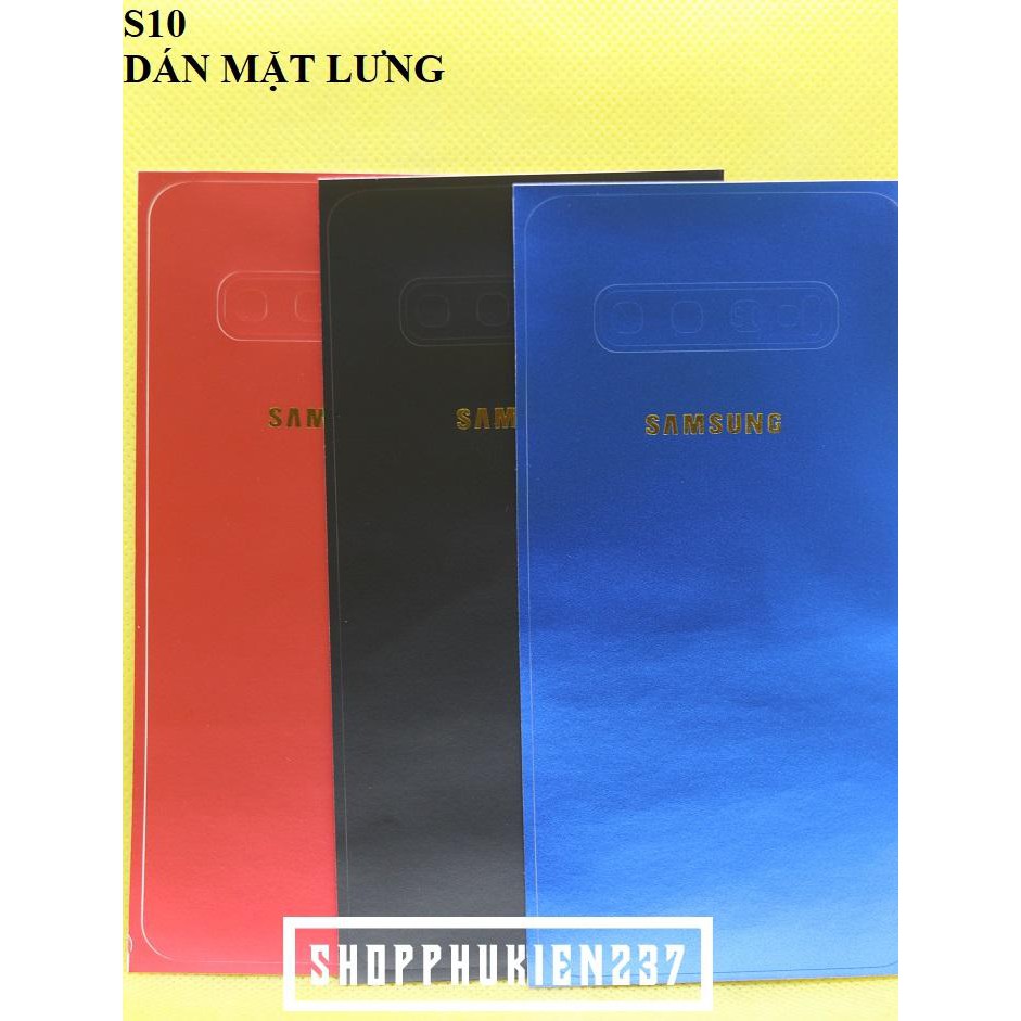 Miếng Dán Lưng Samsung S10 , S10 Plus , S10e Dán Lưng Dẻo Skin Màu Cao Cấp