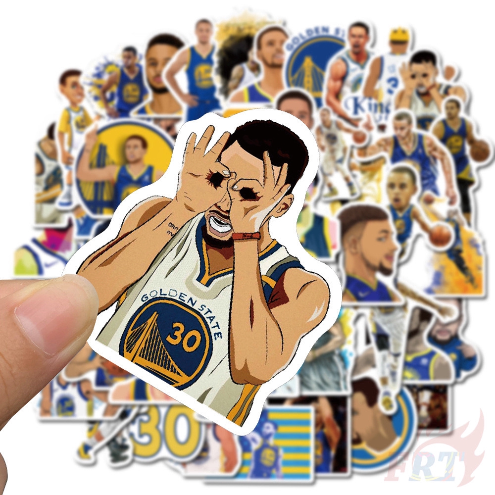 Set 50 sticker dán trang trí hình ngôi sao bóng rổ Stephen Curry