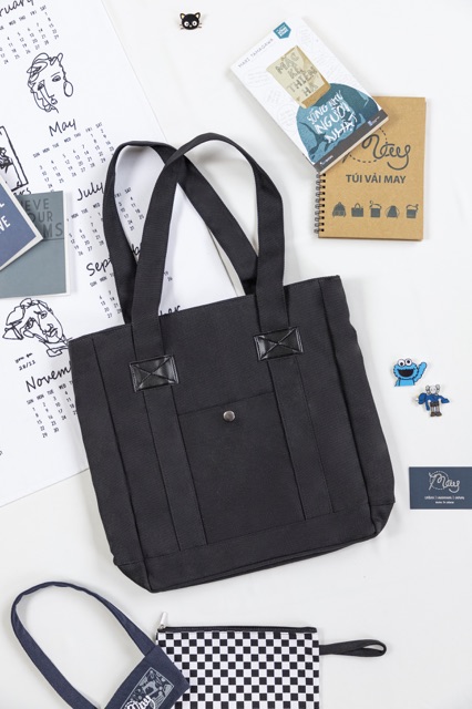 Túi vải đi học và đi làm văn phòng - Buzzi tote - May’s Tote Bag