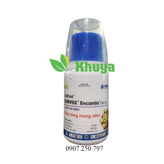 [Mã LIFEHL50K giảm 10% đơn 200K] Thuốc trừ bệnh Dupont Zorvec Encantia 330SE 100ml chuyên Sương Mai