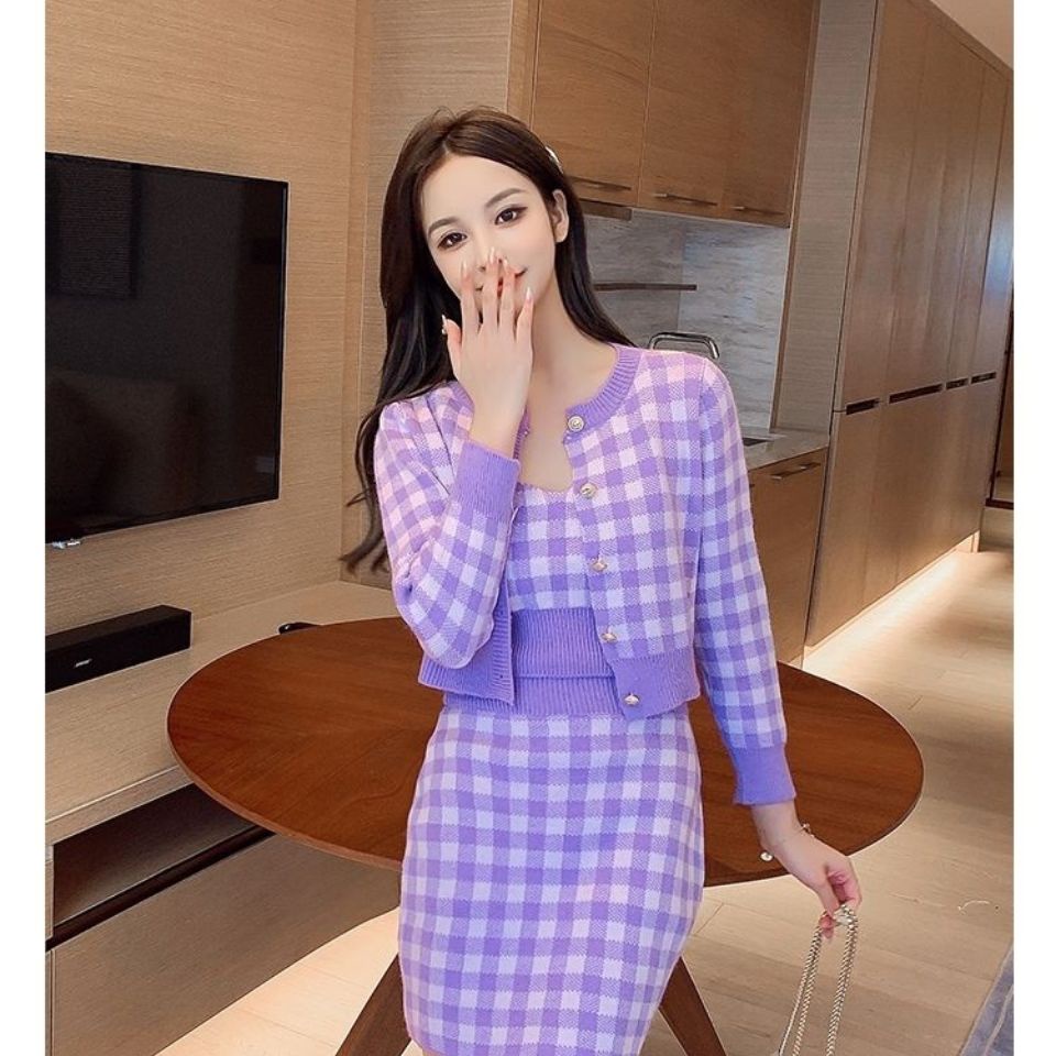 Set Áo Len Tay Dài + Chân Váy Thời Trang Dành Cho Nữ  tao bao