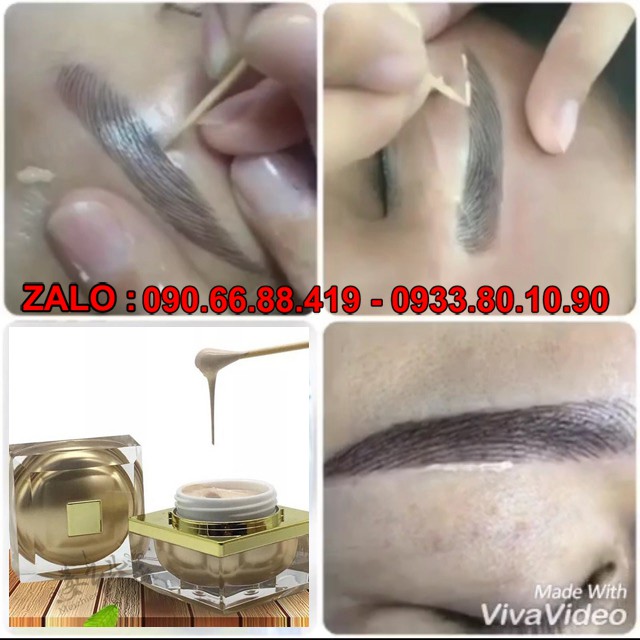 Kem xóa xăm chân mày phun xăm thẩm mỹ Spa 15g - Xóa xăm tức thì thần thánh phun xăm lông mày - Kem xóa xăm tức thì mày