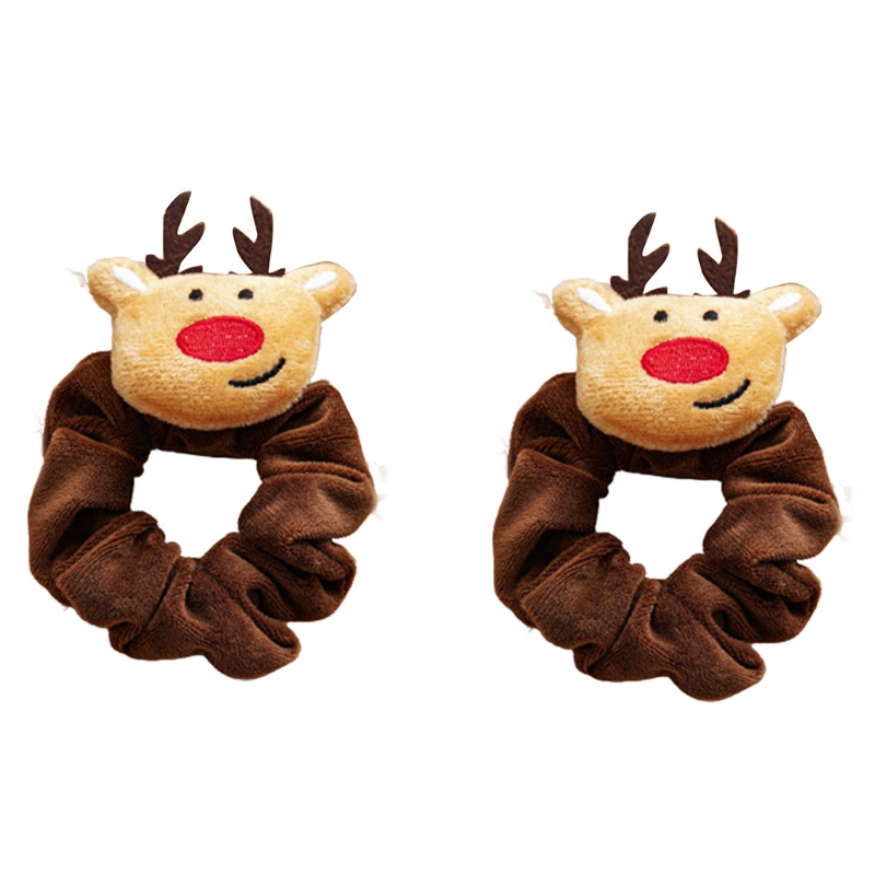 1 dây buộc tóc co giãn hình ông già noel hoạt hình cho bé gái