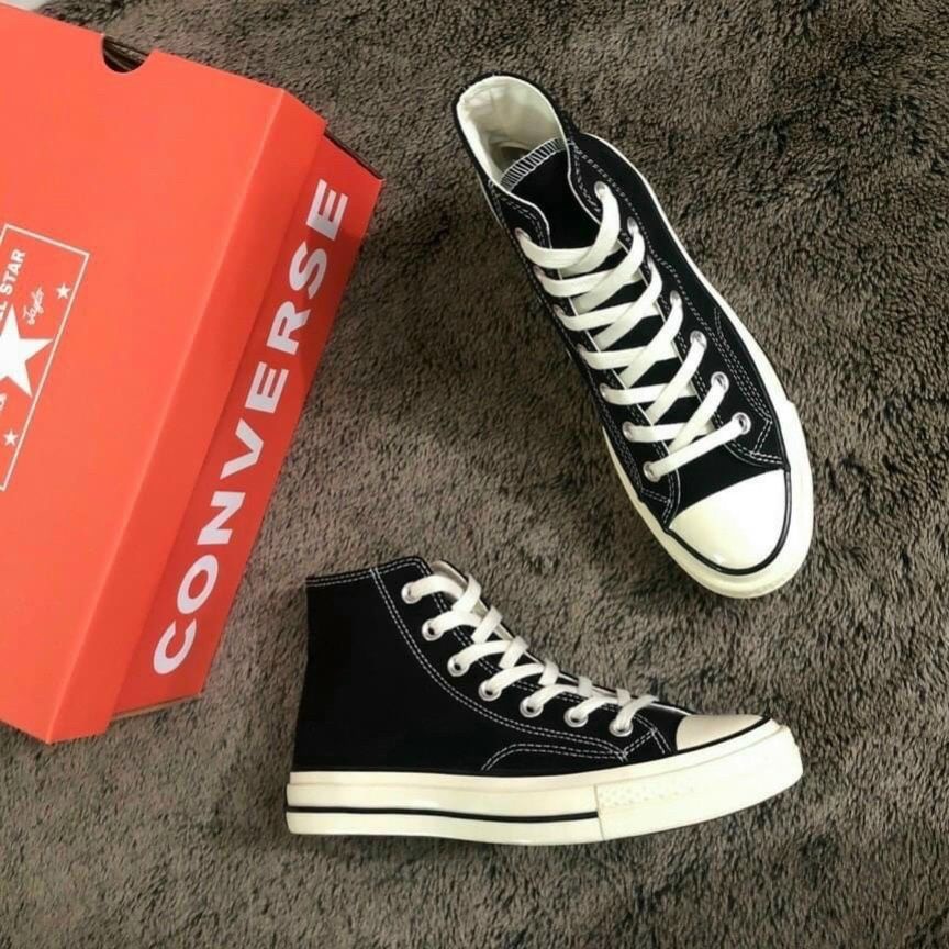 Giày thể thao sneaker nam nữ Converse Cao Cổ Đen Trắng hàng cao cấp full box bill