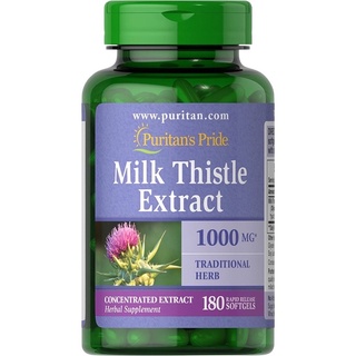 ( Hàng Mỷ đủ Bill) Viên uống Milk Thistle 1000mg Pủitans Pride-Bổ gan, Giải độc gan 180 viên