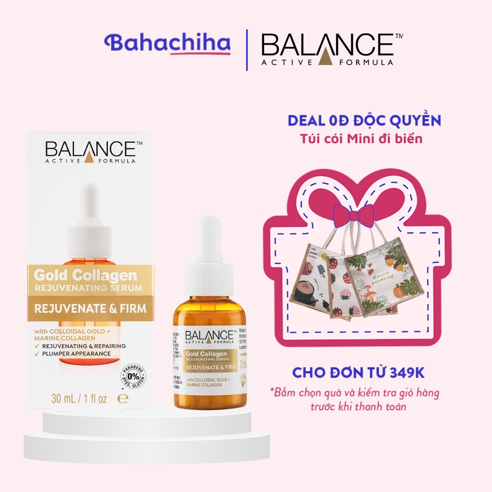 Serum trẻ hóa, tái tạo da Balance Active Formula Gold Collagen Rejuvenating 30ml - bahachiha