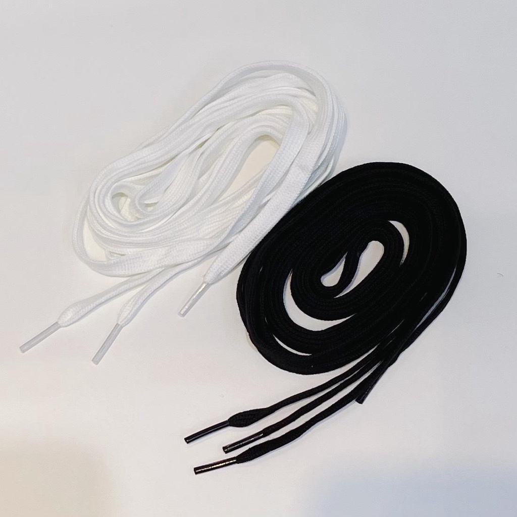 Dây giày đen dẹt 180cm tiêu chuẩn